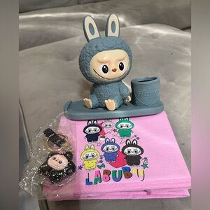 Brand New Labubu Bundle Including Desk Organizer, Keychain & Collapsible Bin